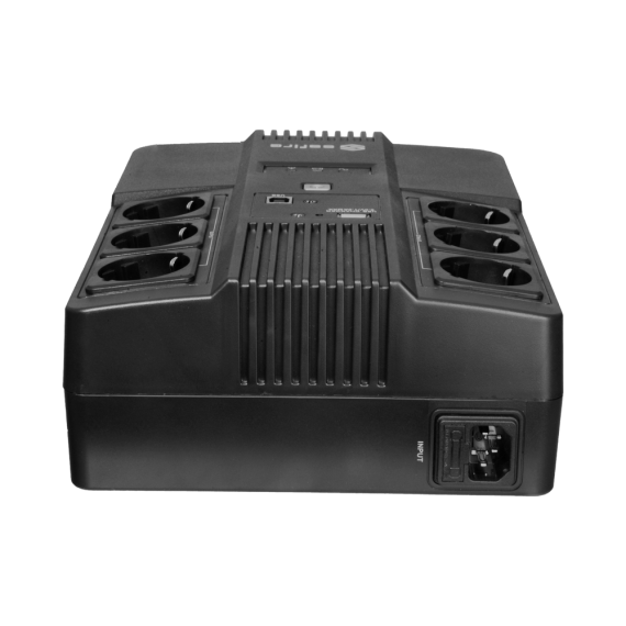 UPS 6 UTGANGER Effekt 800VA/480W MED BATTERI