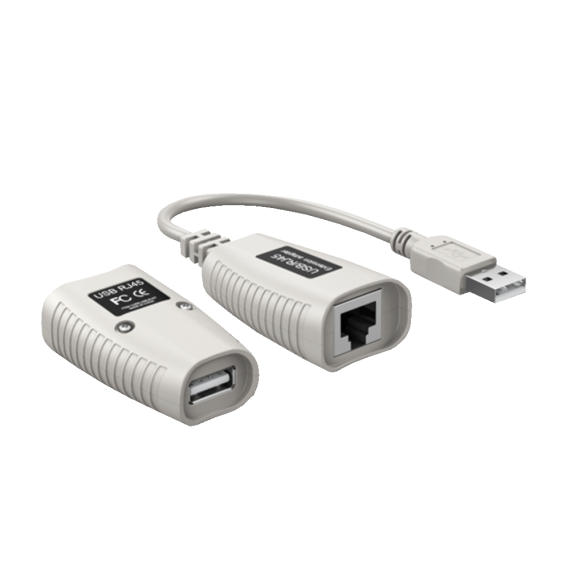 USBFORLENGER  USB TIL RJ45 SENDER - RJ45 TIL USB MOTTAKER