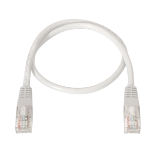 KAT6 0.3METER MED RJ45 KONTAKTER HVIT