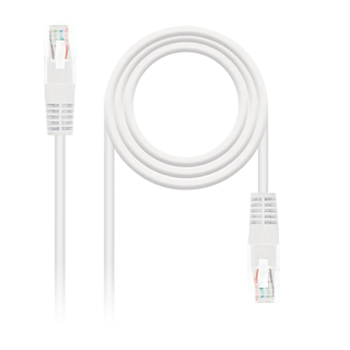 KAT6 5 METER MED RJ45 KONTAKTER HVIT