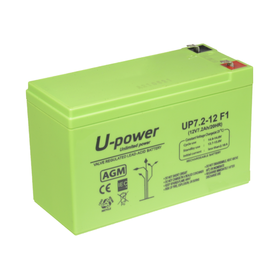 OPPLADBART BATTERI 12V/7,2AH