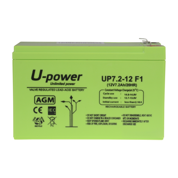 OPPLADBART BATTERI 12V/7,2AH