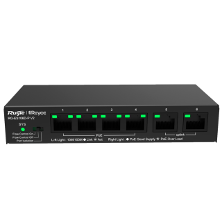 Reyee SWITCH 4 POE + 2 UPLINKPORTER 10/100 MBPS